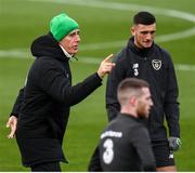 13 November 2019; Manager Mick McCarthy with Troy Parrott and Jack Byrne during a Republic of Ireland training session at the FAI National Training Centre in Abbotstown, Dublin. Photo by Stephen McCarthy/Sportsfile