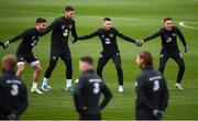 13 November 2019; Republic of Ireland players, from left, Sean Maguire, Matt Doherty, Jack Byrne and Lee O'Connor during a Republic of Ireland training session at the FAI National Training Centre in Abbotstown, Dublin. Photo by Stephen McCarthy/Sportsfile
