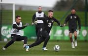 13 November 2019; Jack Byrne and Lee O'Connor, left, during a Republic of Ireland training session at the FAI National Training Centre in Abbotstown, Dublin. Photo by Stephen McCarthy/Sportsfile