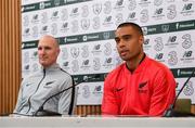 13 November 2019; New Zealand captain Winston Reid, right, with head coach Danny Hay during a New Zealand Pre-Match Press Conference at Aviva Stadium in Dublin. Photo by Matt Browne/Sportsfile