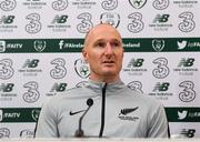 13 November 2019; New Zealand  head coach Danny Hay during a New Zealand Pre-Match Press Conference at Aviva Stadium in Dublin. Photo by Matt Browne/Sportsfile