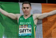 13 November 2019; Team Ireland's Jason Smyth, from Derry, after winning the T13 100m Final during day seven of the World Para Athletics Championships 2019 at Dubai Club for People of Determination Stadium in Dubai, United Arab Emirates. Photo by Ben Booth/Sportsfile