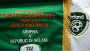 14 November 2019; The match pennant is seen prior to the UEFA European U21 Championship Qualifier Group 1 match between Armenia and Republic of Ireland at the FFA Academy Stadium in Yerevan, Armenia. Photo by Harry Murphy/Sportsfile