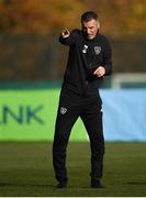 14 November 2019; Republic of Ireland assistant coach Jim Crawford prior to the UEFA European U21 Championship Qualifier Group 1 match between Armenia and Republic of Ireland at the FFA Academy Stadium in Yerevan, Armenia. Photo by Harry Murphy/Sportsfile
