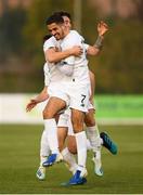 14 November 2019; Zachary Elbouzedi of Republic of Ireland celebrates after scoring his side's first goal with  Danny McNamara during the UEFA European U21 Championship Qualifier Group 1 match between Armenia and Republic of Ireland at the FFA Academy Stadium in Yerevan, Armenia. Photo by Harry Murphy/Sportsfile