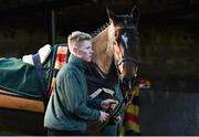 14 November 2019; Douvan on the way into the parade ring before the Clonmel Oil Steeplechase at Clonmel Racecourse in Tipperary. Photo by Matt Browne/Sportsfile