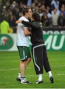 18 November 2009; Richard Dunne, left, and Stephen Hunt, Republic of Ireland, after the game. FIFA 2010 World Cup Qualifying Play-off 2nd Leg, Republic of Ireland v France, Stade de France, Saint-Denis, Paris, France. Picture credit: Stephen McCarthy / SPORTSFILE