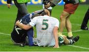 18 November 2009; Richard Dunne, Republic of Ireland, with theirry Henry, France, after the game. FIFA 2010 World Cup Qualifying Play-off 2nd Leg, Republic of Ireland v France, Stade de France, Saint-Denis, Paris, France. Picture credit: Stephen McCarthy / SPORTSFILE