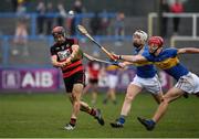 10 November 2019; Shane O'Sullivan of Ballygunner scores a point, while under pressure from Cian Lynch, centre, and Josh Considine of Patrickswell during the AIB Munster GAA Hurling Senior Club Championship Semi-Final match between Patrickswell and Ballygunner at Walsh Park in Waterford. Photo by Seb Daly/Sportsfile