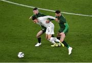 14 November 2019; Ryan Thomas of New Zealand in action against Jack Byrne, left, and Alan Browne of Republic of Ireland during the 3 International Friendly match between Republic of Ireland and New Zealand at the Aviva Stadium in Dublin. Photo by Ben McShane/Sportsfile