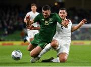 14 November 2019; Troy Parrott of Republic of Ireland in action against Michael Boxall of New Zealand during the International Friendly match between Republic of Ireland and New Zealand at the Aviva Stadium in Dublin. Photo by Seb Daly/Sportsfile