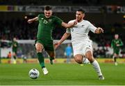 14 November 2019; Troy Parrott of Republic of Ireland in action against Michael Boxall of New Zealand during the International Friendly match between Republic of Ireland and New Zealand at the Aviva Stadium in Dublin. Photo by Seb Daly/Sportsfile