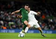 14 November 2019; Troy Parrott of Republic of Ireland with Michael Boxall of New Zealand during the International Friendly match between Republic of Ireland and New Zealand at the Aviva Stadium in Dublin. Photo by Eóin Noonan/Sportsfile