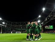 14 November 2019; Sean Maguire of Republic of Ireland, 7, is congratulated by team-mates after scoring his side's second goal during the International Friendly match between Republic of Ireland and New Zealand at the Aviva Stadium in Dublin. Photo by Seb Daly/Sportsfile