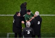 14 November 2019; Troy Parrott of Republic of Ireland is congratulated by Republic of Ireland manager Mick McCarthy, right, and Republic of Ireland assistant coach Robbie Keane during the 3 International Friendly match between Republic of Ireland and New Zealand at the Aviva Stadium in Dublin. Photo by Ben McShane/Sportsfile