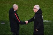 14 November 2019; Republic of Ireland manager Mick McCarthy, right, with New Zealand manager Danny Hay following the 3 International Friendly match between Republic of Ireland and New Zealand at the Aviva Stadium in Dublin. Photo by Ben McShane/Sportsfile