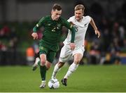 14 November 2019; Lee O'Connor of Republic of Ireland in action against Andre De Jong of New Zealand during the 3 International Friendly match between Republic of Ireland and New Zealand at the Aviva Stadium in Dublin. Photo by Stephen McCarthy/Sportsfile