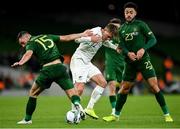 14 November 2019; Callum McCowatt of New Zealand in action against Troy Parrott, left, and Derrick Williams of Republic of Ireland during the International Friendly match between Republic of Ireland and New Zealand at the Aviva Stadium in Dublin. Photo by Seb Daly/Sportsfile