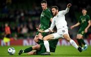 14 November 2019; Kevin Long of Republic of Ireland in action against Elliott Collier of New Zealand during the International Friendly match between Republic of Ireland and New Zealand at the Aviva Stadium in Dublin. Photo by Eóin Noonan/Sportsfile