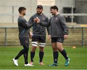 15 November 2019; Louis Ludik, Marcell Coetzee and Tom O'Toole during an Ulster Rugby Captain's Run at Kingspan Stadium in Belfast. Photo by Oliver McVeigh/Sportsfile