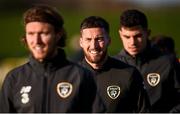 15 November 2019; Jeff Hendrick, left, Matt Doherty and John Egan, right, during a Republic of Ireland training session at the FAI National Training Centre in Abbotstown, Dublin. Photo by Stephen McCarthy/Sportsfile