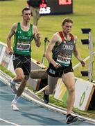 15 November 2019; Team Ireland's Michael McKillop, from Ballymena, Antrim, left, competing in the T38 Men's 1500 metre race during day nine of the World Para Athletics Championships 2019 at Dubai Club for People of Determination Stadium in Dubai, United Arab Emirates. Photo by Ben Booth/Sportsfile