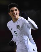15 November 2019; Anselmo Garcia McNulty of Republic of Ireland celebrates scoring his side's second goal during the Under-17 UEFA European Championship Qualifier match between Republic of Ireland and Montenegro at Turner's Cross in Cork. Photo by Piaras Ó Mídheach/Sportsfile