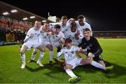 15 November 2019; Republic of Ireland players celebrate after the Under-17 UEFA European Championship Qualifier match between Republic of Ireland and Montenegro at Turner's Cross in Cork. Photo by Piaras Ó Mídheach/Sportsfile