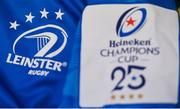 16 November 2019; A general view of the Leinster shirt ahead of the Heineken Champions Cup Pool 1 Round 1 match between Leinster and Benetton at the RDS Arena in Dublin. Photo by Ramsey Cardy/Sportsfile