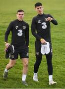 16 November 2019; Josh Cullen, left, and Callum O'Dowda during a Republic of Ireland training session at the FAI National Training Centre in Abbotstown, Dublin. Photo by Stephen McCarthy/Sportsfile