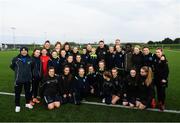 16 November 2019; Republic of Ireland assistant coach Robbie Keane with Metropolitan Girls League North & South U14 squads prior to a Republic of Ireland training session at the FAI National Training Centre in Abbotstown, Dublin. Photo by Stephen McCarthy/Sportsfile