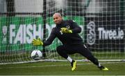 16 November 2019; Darren Randolph during a Republic of Ireland training session at the FAI National Training Centre in Abbotstown, Dublin. Photo by Stephen McCarthy/Sportsfile