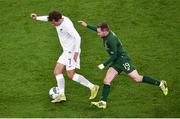 14 November 2019; Joe Bell of New Zealand and Alan Judge of Republic of Ireland during the International Friendly match between Republic of Ireland and New Zealand at the Aviva Stadium in Dublin. Photo by Ben McShane/Sportsfile