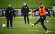 16 November 2019; Shane Duffy during a Republic of Ireland training session at the FAI National Training Centre in Abbotstown, Dublin. Photo by Stephen McCarthy/Sportsfile