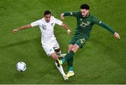 14 November 2019; Derrick Williams of Republic of Ireland and Sarpreet Singh of New Zealand during the International Friendly match between Republic of Ireland and New Zealand at the Aviva Stadium in Dublin. Photo by Ben McShane/Sportsfile