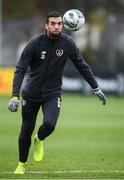 16 November 2019; Shane Duffy during a Republic of Ireland training session at the FAI National Training Centre in Abbotstown, Dublin. Photo by Stephen McCarthy/Sportsfile