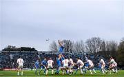 16 November 2019; Devin Toner of Leinster wins possession in the lineout during the Heineken Champions Cup Pool 1 Round 1 match between Leinster and Benetton at the RDS Arena in Dublin. Photo by Ramsey Cardy/Sportsfile