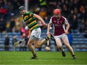 10 November 2019; Mark Dooley of Glen Rovers in action against Sean McCormack of Borris-Ileigh during the AIB Munster GAA Hurling Senior Club Championship Semi-Final match between Borris-Ileigh and Glen Rovers at Semple Stadium in Thurles, Tipperary. Photo by Ray McManus/Sportsfile