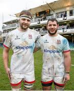 16 November 2019; Iain Henderson and Marcell Coetzee of Ulster after the Heineken Champions Cup Pool 3 Round 1 match between Bath and Ulster at The Recreation Ground in Bath, England. Photo by John Dickson/Sportsfile