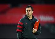 16 November 2019; Munster head coach Johann van Graan prior to the Heineken Champions Cup Pool 4 Round 1 match between Ospreys and Munster at Liberty Stadium in Swansea, Wales. Photo by Seb Daly/Sportsfile