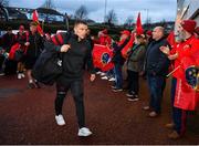 16 November 2019; Andrew Conway of Munster arrives prior to the Heineken Champions Cup Pool 4 Round 1 match between Ospreys and Munster at Liberty Stadium in Swansea, Wales. Photo by Seb Daly/Sportsfile