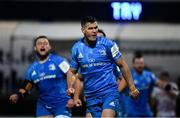 16 November 2019; Jonathan Sexton of Leinster celebrates after scoring his side's fourth try during the Heineken Champions Cup Pool 1 Round 1 match between Leinster and Benetton at the RDS Arena in Dublin. Photo by Sam Barnes/Sportsfile