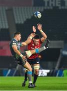 16 November 2019; Shaun Venter of Ospreys in action against Billy Holland of Munster during the Heineken Champions Cup Pool 4 Round 1 match between Ospreys and Munster at Liberty Stadium in Swansea, Wales. Photo by Seb Daly/Sportsfile