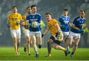 16 November 2019; Eunan Doherty of Naomh Conaill in action against Conor Doyle of Clontibret during the AIB Ulster GAA Football Senior Club Championship Semi-Final match between Clontibret and Naomh Conaill at Healy Park in Omagh. Photo by Oliver McVeigh/Sportsfile