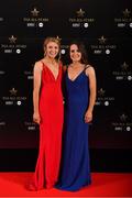 16 November 2019; Galway footballers, Louise Ward, left, and Nicola Ward, upon arrival at the TG4 All-Ireland Ladies Football All Stars Awards banquet, in association with Lidl at the Citywest Hotel in Saggart, Dublin. Photo by Brendan Moran/Sportsfile