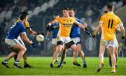 16 November 2019; Conor Doyle of Clontibret in action against Eoin Waide of Naomh Conaill during the AIB Ulster GAA Football Senior Club Championship Semi-Final match between Clontibret and Naomh Conaill at Healy Park in Omagh. Photo by Oliver McVeigh/Sportsfile