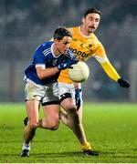 16 November 2019; Brendan McDyer  of Naomh Conaill in action against Liam Savage of Clontibret during the AIB Ulster GAA Football Senior Club Championship Semi-Final match between Clontibret and Naomh Conaill at Healy Park in Omagh. Photo by Oliver McVeigh/Sportsfile