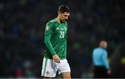 16 November 2019; Craig Cathcart of Northern Ireland during the UEFA EURO2020 Qualifier - Group C match between Northern Ireland and Netherlands at the National Football Stadium at Windsor Park in Belfast. Photo by David Fitzgerald/Sportsfile