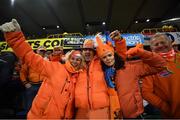 16 November 2019; Netherlands supporters during the UEFA EURO2020 Qualifier - Group C match between Northern Ireland and Netherlands at the National Football Stadium at Windsor Park in Belfast. Photo by David Fitzgerald/Sportsfile