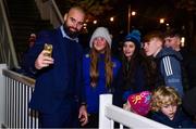 16 November 2019; Scott Fardy of Leinster during a supporter meet and greet following the Heineken Champions Cup Pool 1 Round 1 match between Leinster and Benetton at the RDS Arena in Dublin. Photo by Sam Barnes/Sportsfile